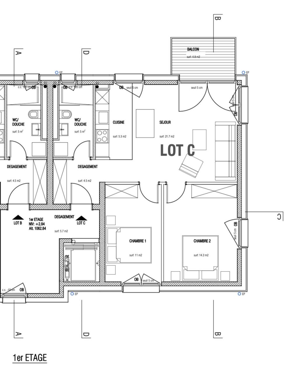 CHALET 1909 - LOT C - 3,5 Zimmer mit Balkon -  Bild 1