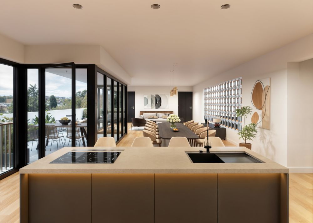 EXCLUSIVITE Appartement de standing dans un quartier prisé - La pièce à vivre / Der Wohnraum / The living room