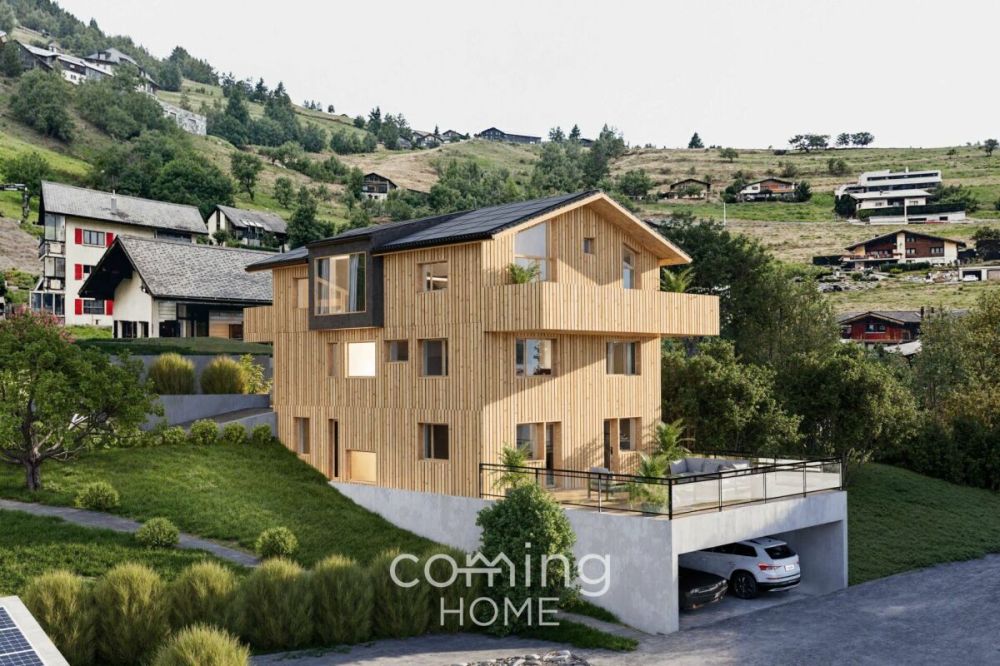 Ihr Neubauhaus in Bürchen - Holzbauweise, Cheminée und viel Raum für Eigenes -  Bild 1