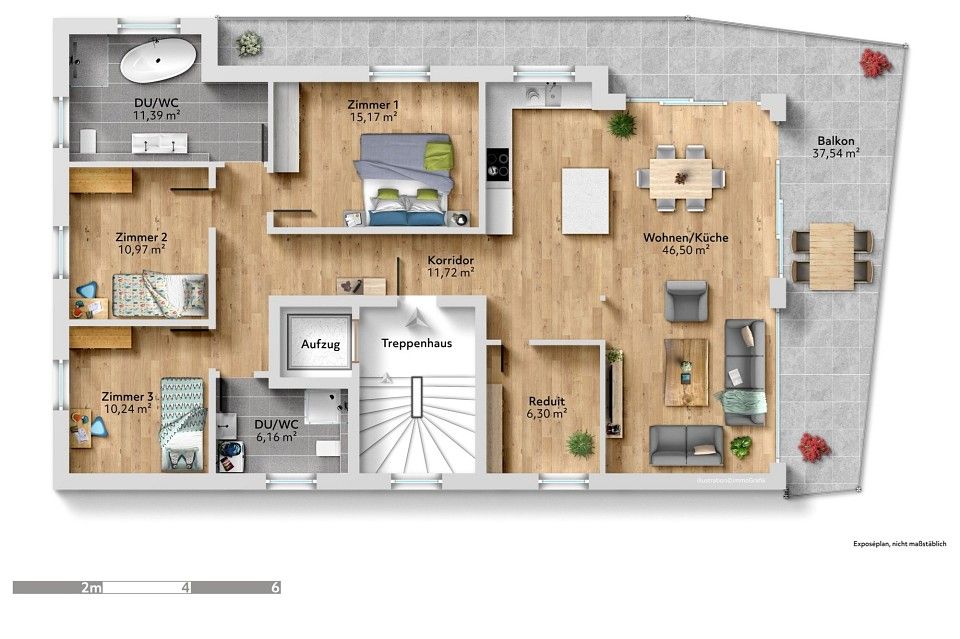 Neubau 4.5-Zimmer-Wohnung mit traumhafter See- und Bergsicht -  Bild 5