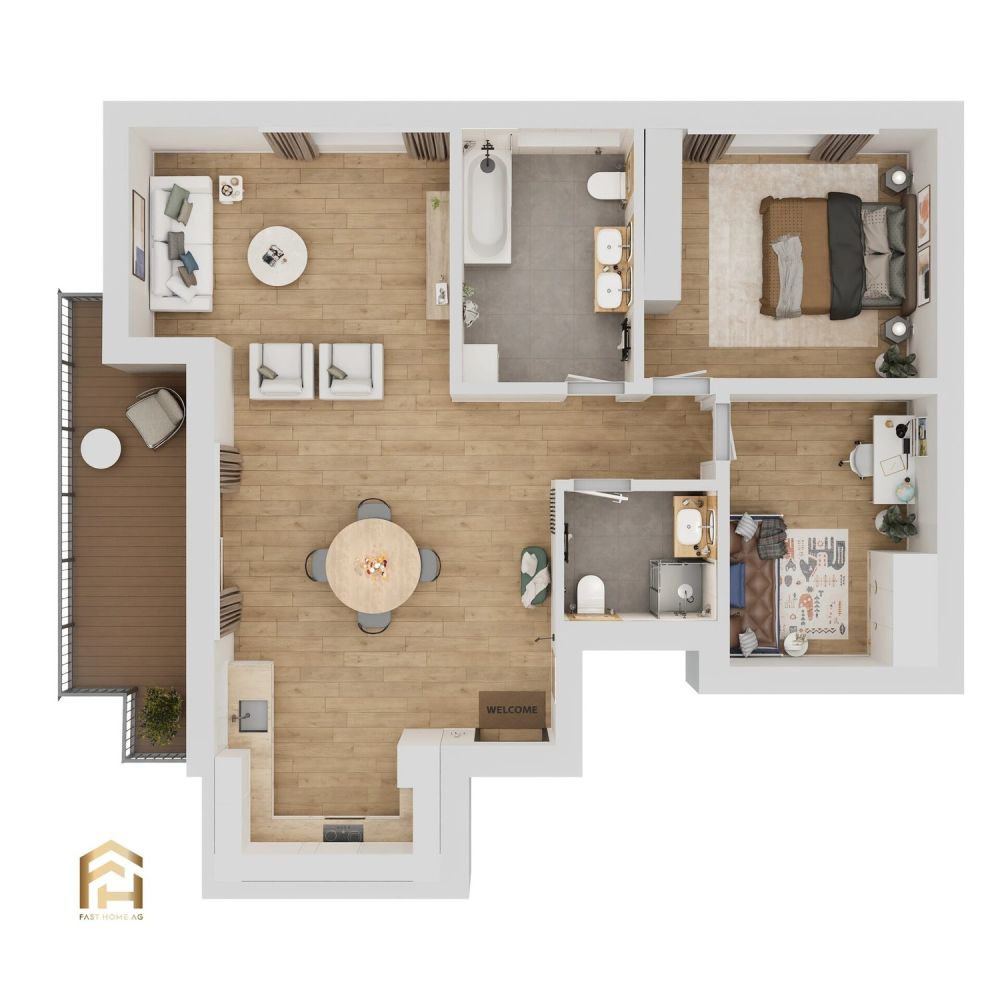 Neubau 3.5Z-Attikawohnung (113m2)  Modernes Wohnen in der Natur - TopView_0_0