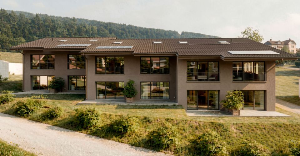 St-Imier, maison mitoyenne neuve de 4.5 - 5.5 pièces - Maison jumelée 4.5 pièces - image - 1