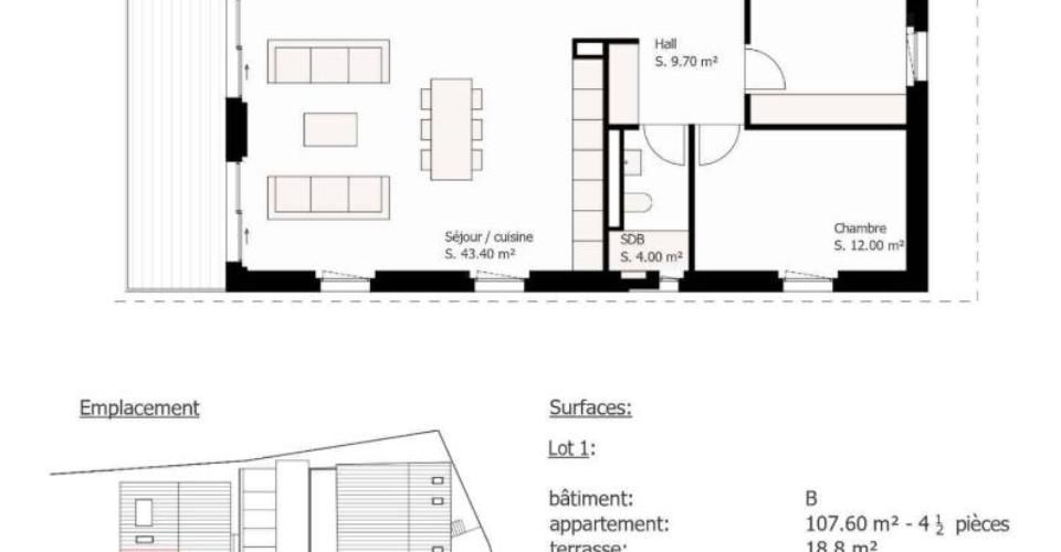 Appartement de 4.5 pièces avec terrasse et grand jardin - Appartement 4.5 pièces - image - 8