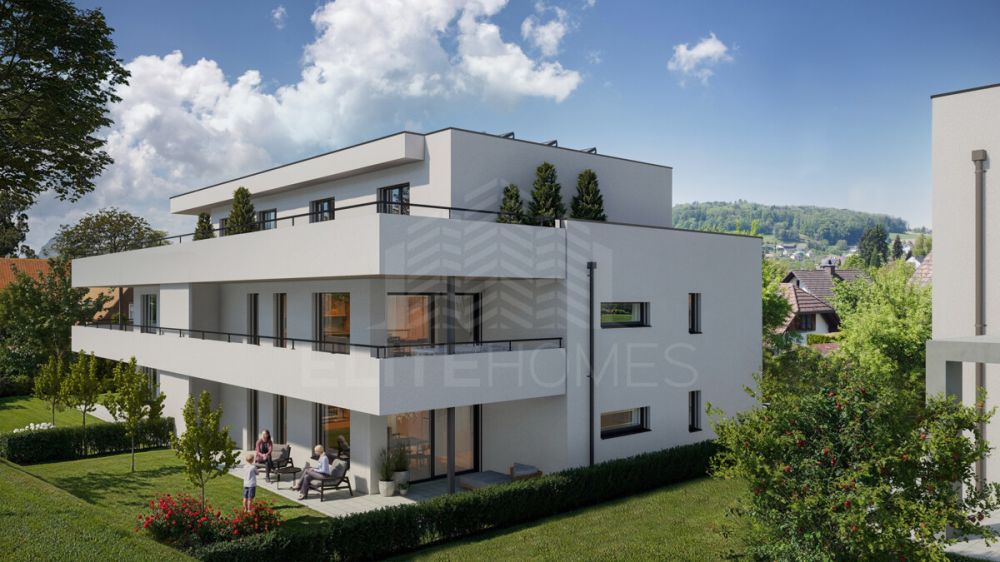 MODERNER, FAMILIENFREUNDLICHER NEUBAU MIT GROSSZÜGIGEM GARTENANTEIL - Aussenansicht