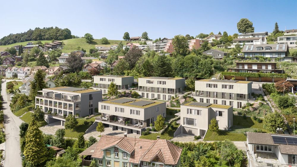 Wohnen im Neubauprojekt Sonnhalde - Visualisierung