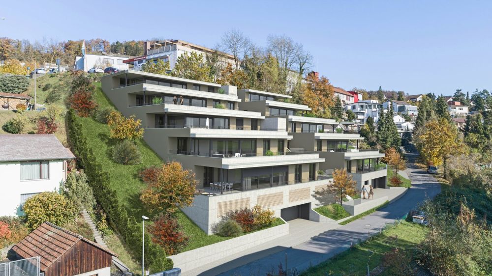 Wohnkomfort und Lebensqualität - «DUO» in Döttingen - Aussenvisualisierung