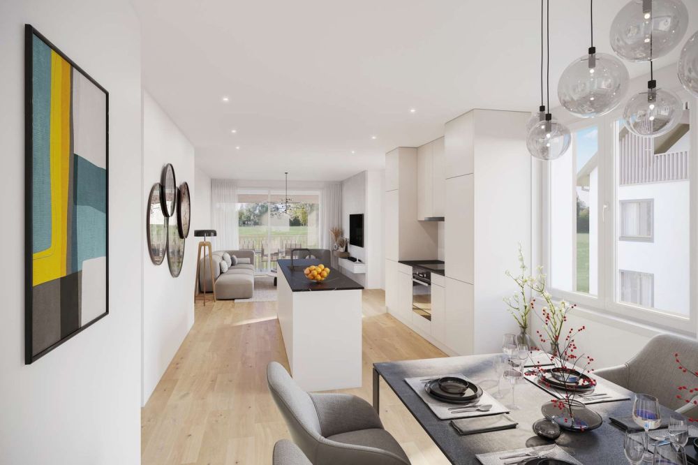 Moderne 3.5-Zimmer-Gartenwohnung in Ramsen - Küche