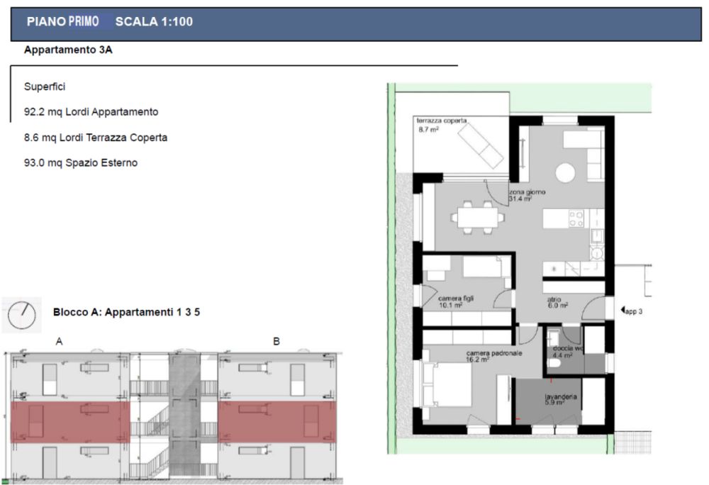Appartamento 1 di  3.5 locali piano terra con giardino - Bild 13