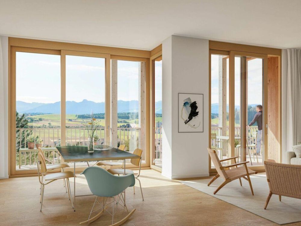 Wohnen im Neubau: Maisonette-Oase mit Gartensitzplatz und Alpensicht! - Enggisteinstrasse