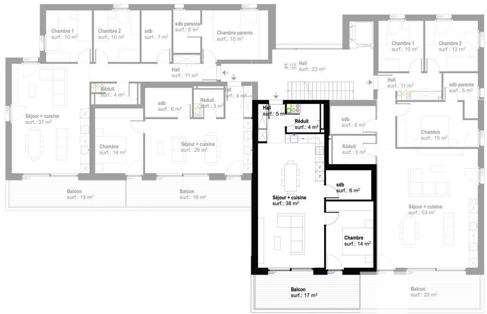 Wohnung mit 2.5 Zimmern in Remaufens – Lot 11 -  Bild 5
