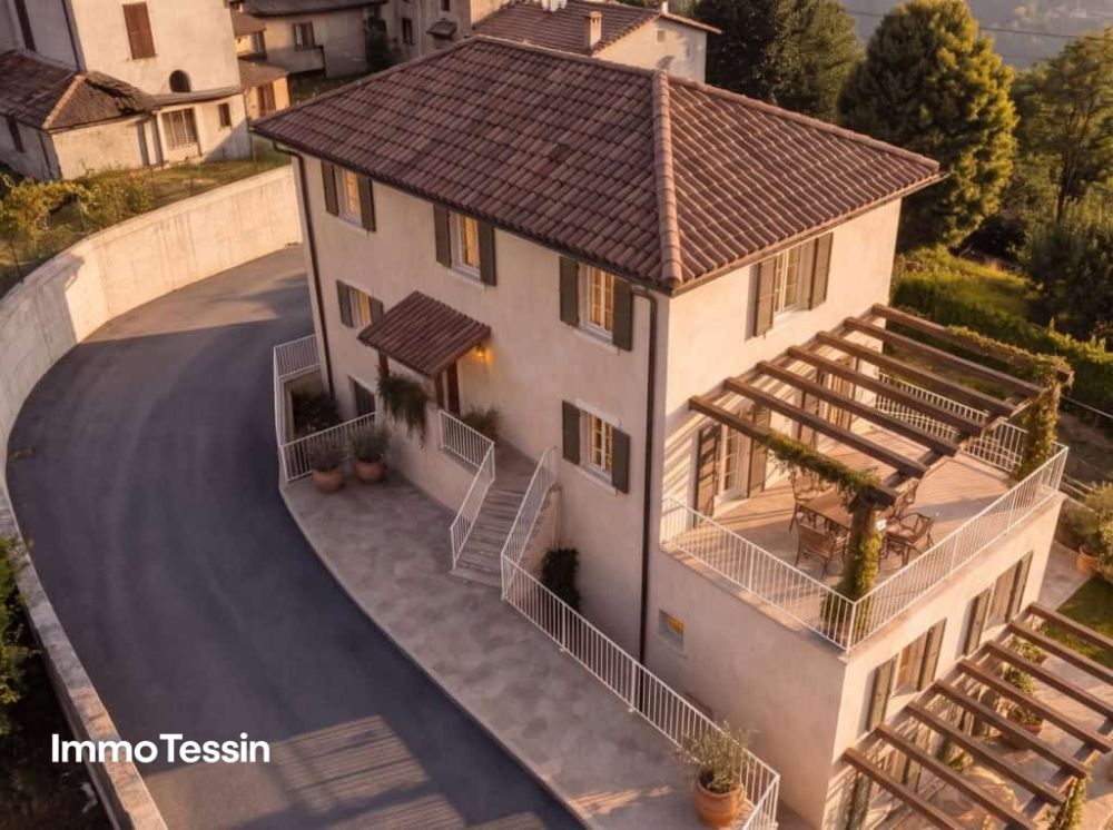 Neue & exklusive 3 Zimmer Wohnung mit wunderschöner Weitsicht in die Tessiner Bergwelt nähe Lugano - Exklusives Duplex Projekt nahe Lugano b845
