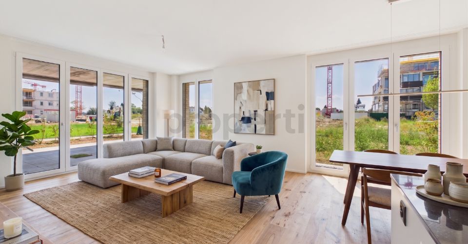 Neubau - Erstbezug: Eigener 120 m² Garten mit Parkblick, 40 m² Wohnbereich - Appartement 3.5 pièces - image - 4