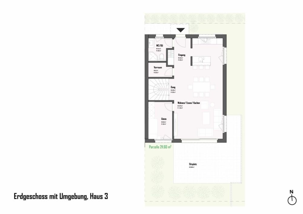 Haus 3 / 7.5 Zimmer Einfamilienhaushälfte am Bach -  Bild 11