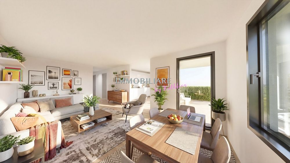 Modernes Neubau-Penthouse mit Seesicht in Piazzogna, ruhig, zentral - Wohnzimmer