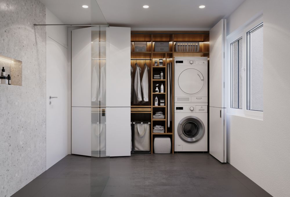 4.5 Z.-Wohnung OG (D), 126 m2 Netto Wohnfläche, 35m2 gedeckter Balkon - Waschen