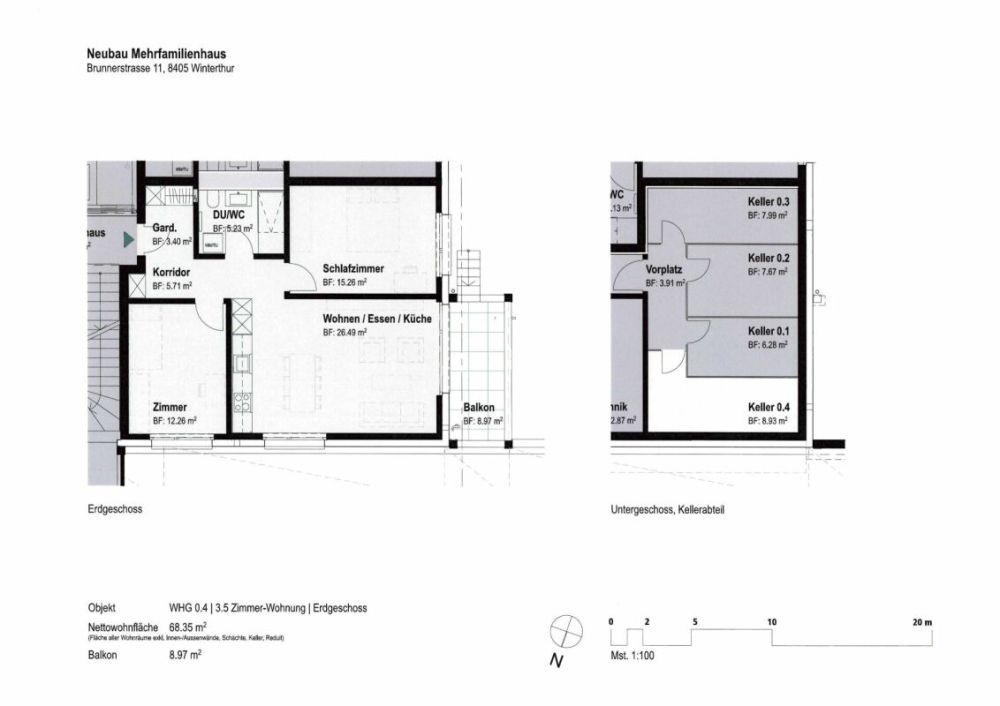 3.5-Zimmer-Neubau-Gartenwohnung -  Bild 1