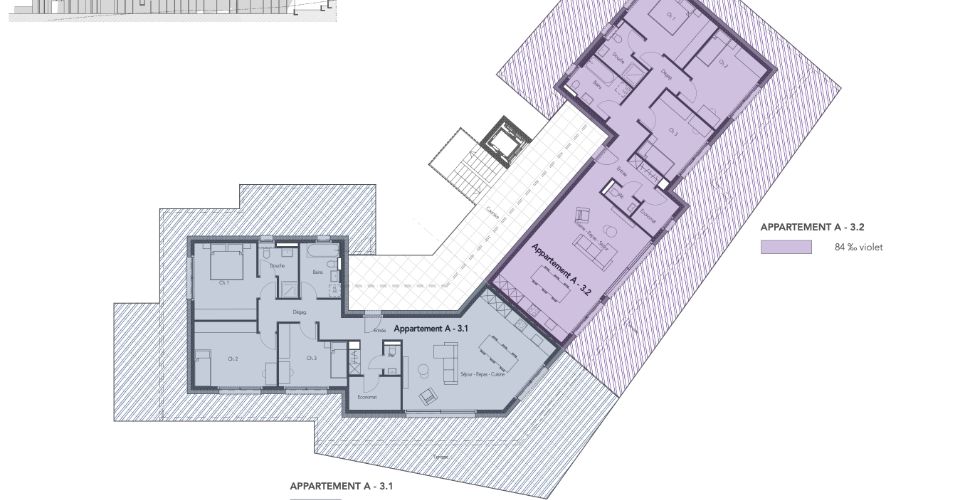 Magnifique Attique de 4.5 pièces avec une grande terrasse - Attique 4.5 pièces - image - 2