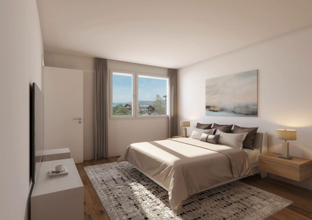 4½-Zimmer-Gartenwohnung an hervorragender Lage - Visualisierung Schlafzimmer