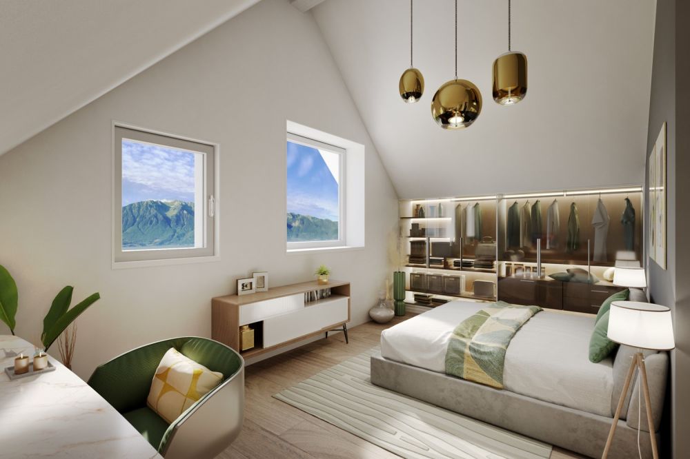 In der Nähe von Vevey, neues Projekt von 3 Villen mit 5.5 Zimmern - Panoramablick -  Bild 10