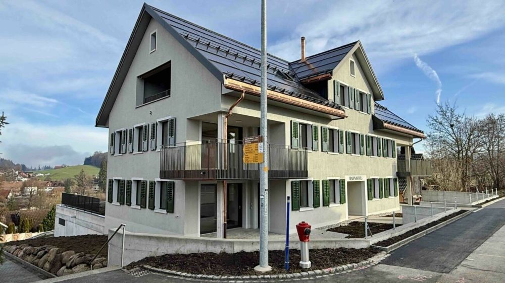 Neubau "Bahnhof" in Hauptwil - Ansicht Südwesten