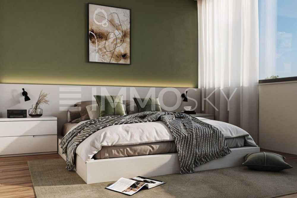 Lot 101 - Appartement neuf 3.5 pièces d'env. 86 m² avec balcon - Grande chambre à coucher