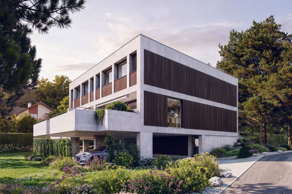 Architecture et beaux volumes | Villa C du projet Pra Vinea à Corminboeuf -  Bild 9