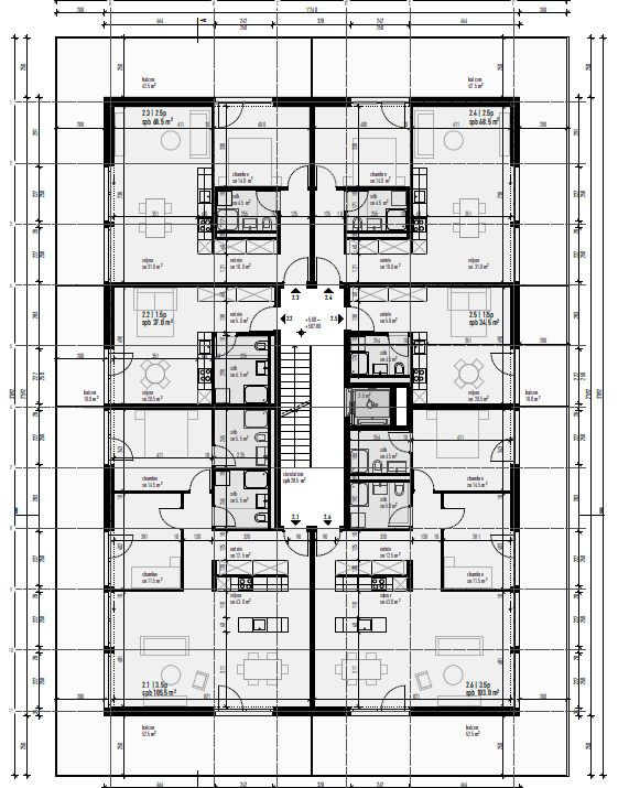 GRONE, 2,5 pièces neuf grand balcon et vue dégagée - plan de l'étage, 2ème étage