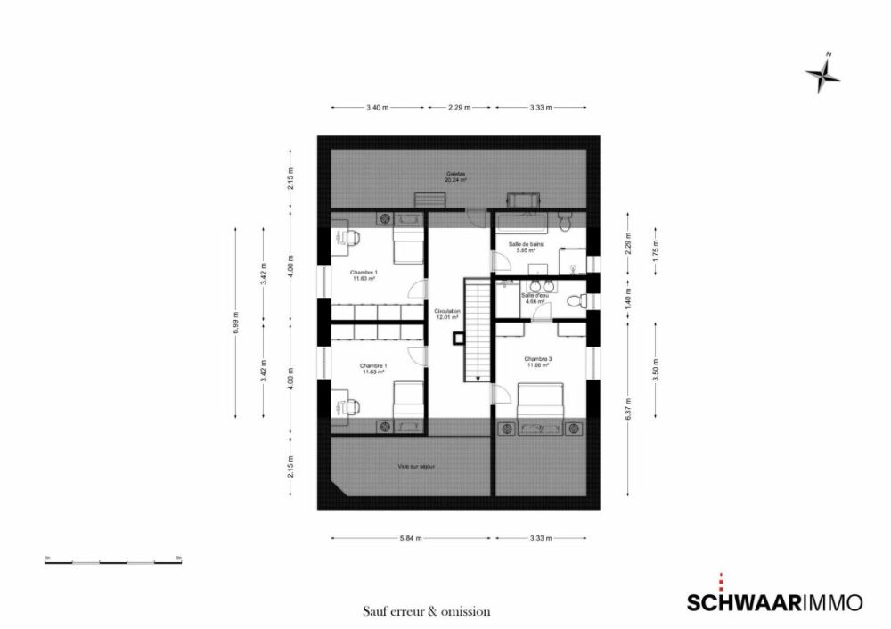 Vaste appartement en bordure de village -  Bild 9