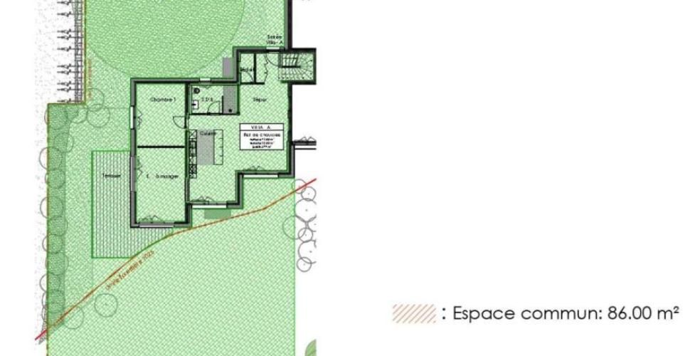 LE LOGIS - Villa "A" - Villa mitoyenne neuve de 6.5 pièces - Maison contiguë 6.5 pièces - image - 8
