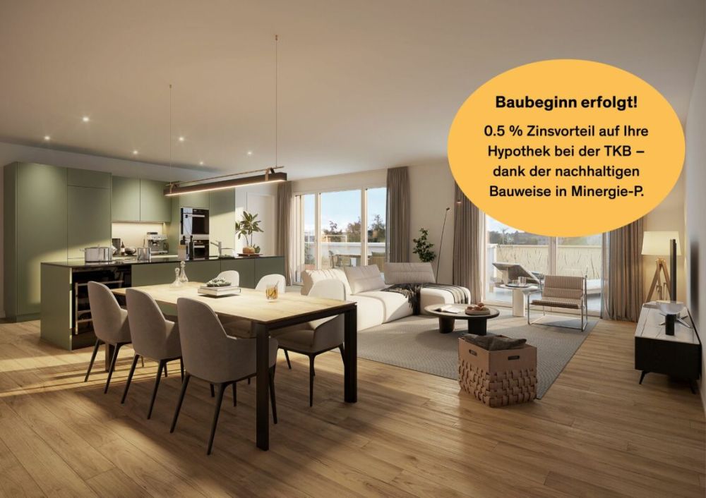 Neubauprojekt «Fliedergarten» - modernes Wohnen mit Stil und Nachhaltigkeit - hochwertige Obergeschosswohnung -  Bild 1