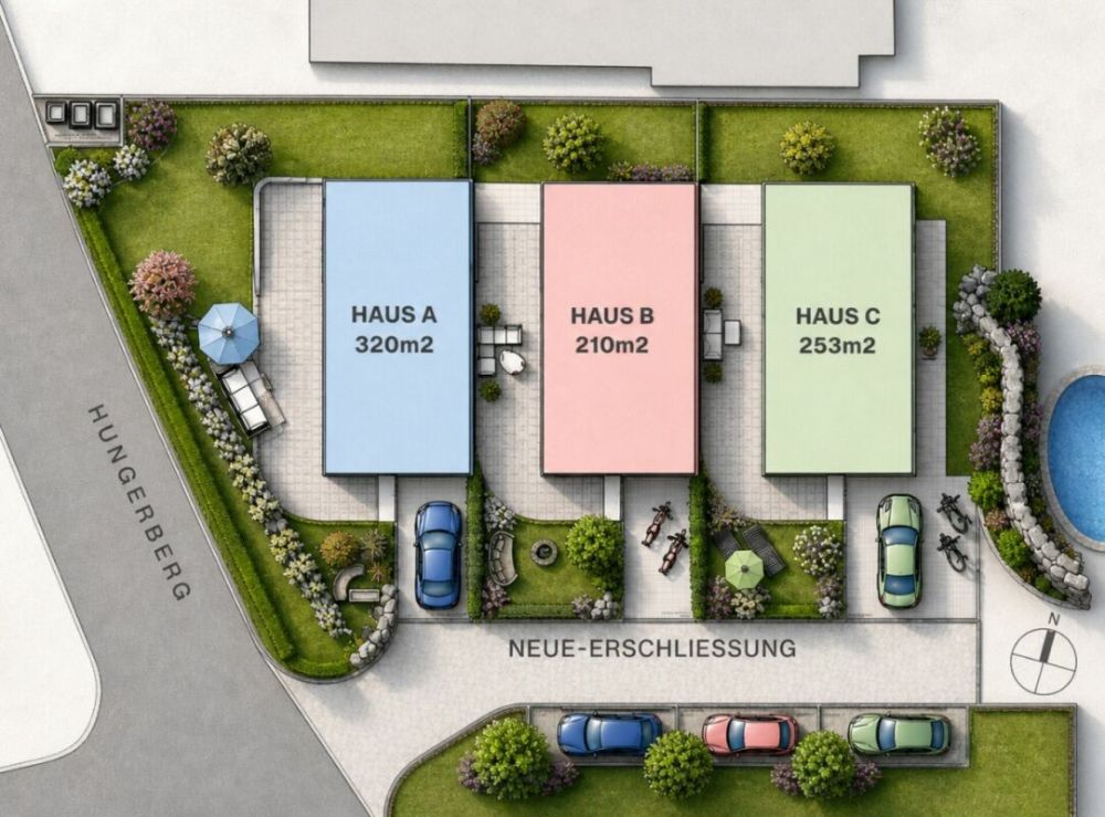 Neubau von drei modernen Upside Down Einfamilienhäuser in der Seelandgemeinde Jens -  Bild 5