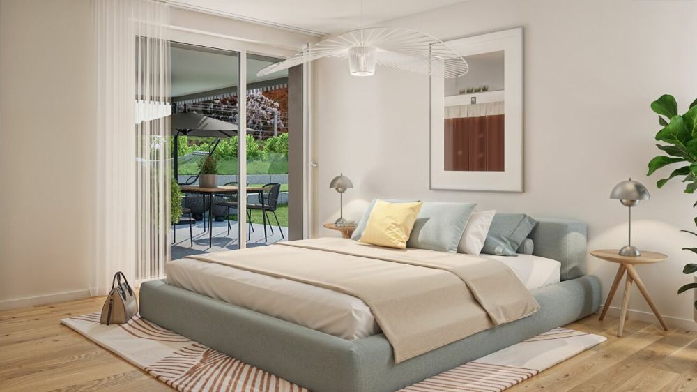 Meienberg Twins - letzte 3.5-Zimmer Gartenwohnung - Masterbedroom