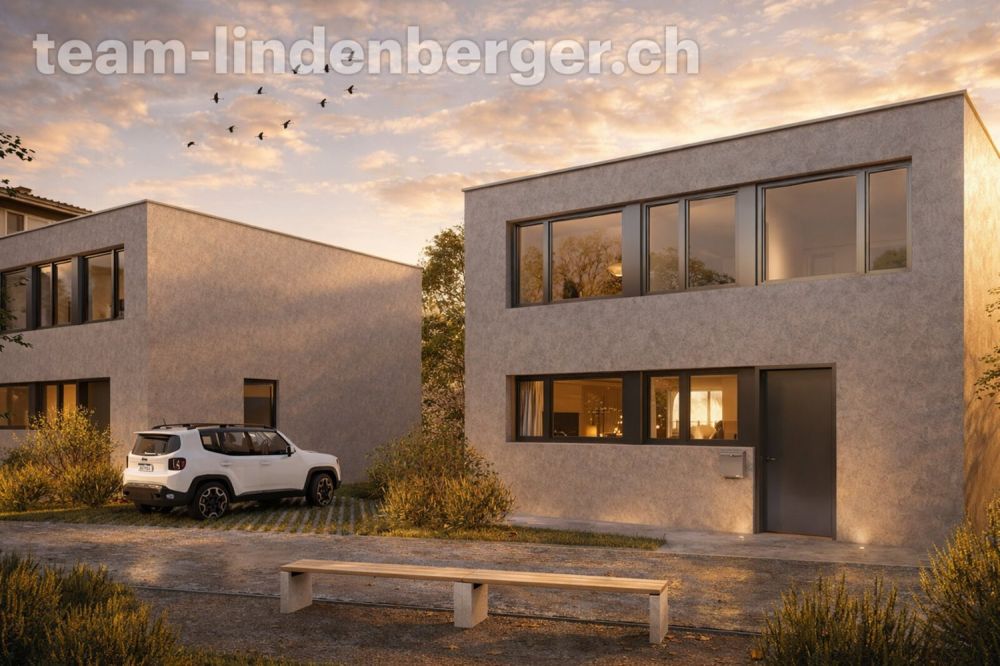 Neubauprojekt 2 Einfamilienhäuser - Ansicht Einfamilienhäuser Neubauprojekt Lüsselweg