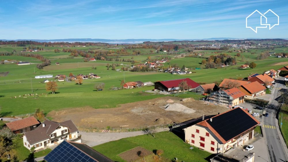 Appartement de 3.5 pièces au rez (bâtiment 4 - lot 1) - Vue aérienne