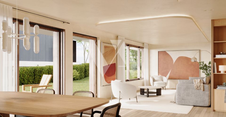 A vendre en construction - Villa mitoyenne d'exception avec jardin, terrasse et balcon - Maison contiguë 6.5 pièces - image - 2