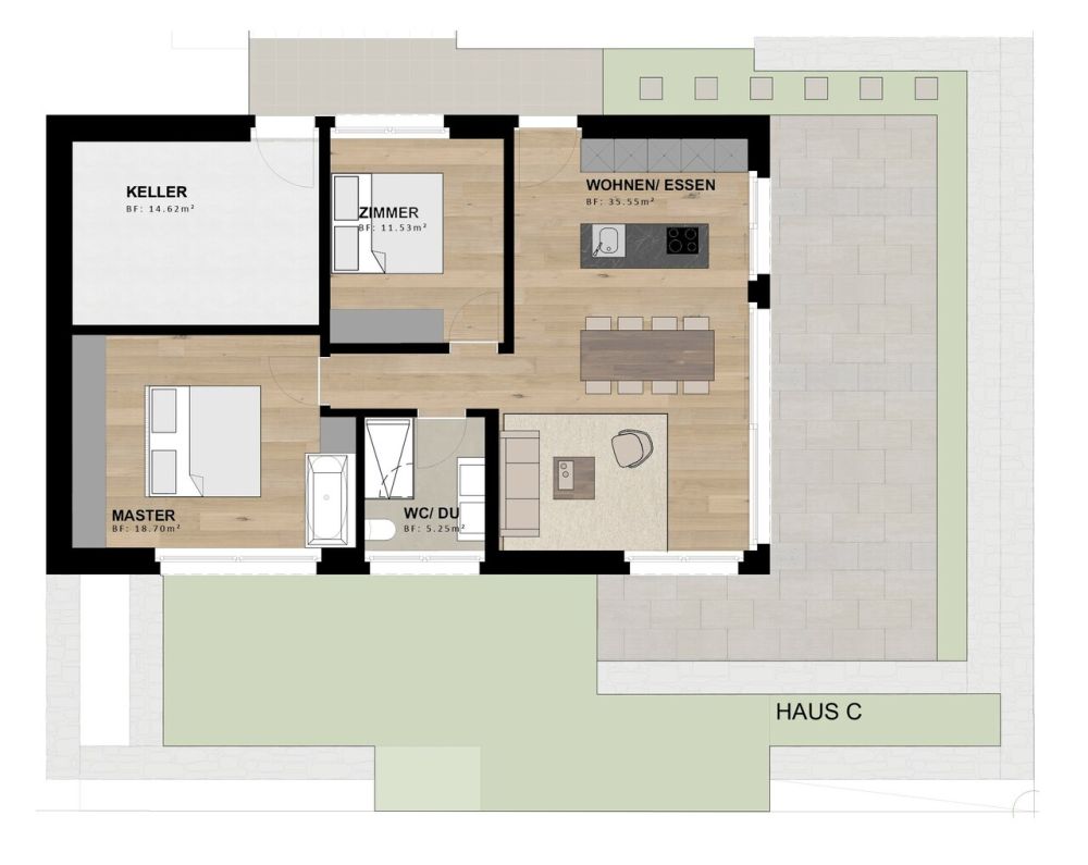 Stilvolle 3,5-Zimmer-Terrassenwohnung im Neubau-Zweifamilienhaus - Bild 8