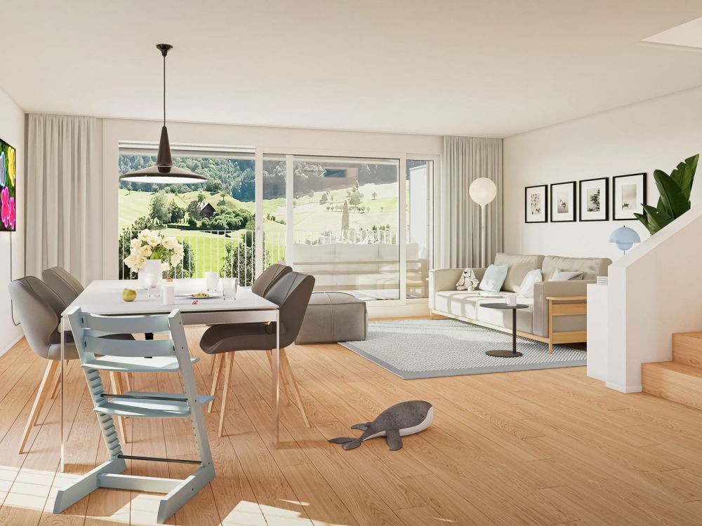 Exklusives Wohnen im Baurecht am "Oberer Chürziweg" in Gelterkinden - obererchrueziweg_innen_EG_Wohnen