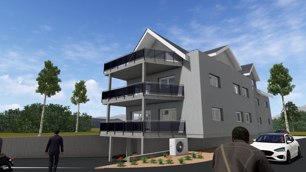 Exklusiver Neubau: 3.5 Zimmer Wohnung mit Balkon - Aussenansicht