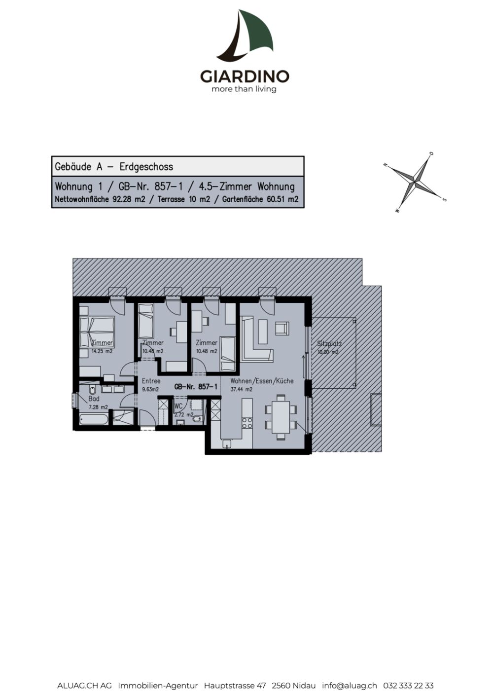 4.5 ZIMMER NEUBAUWOHNUNG IM EG - 857-1