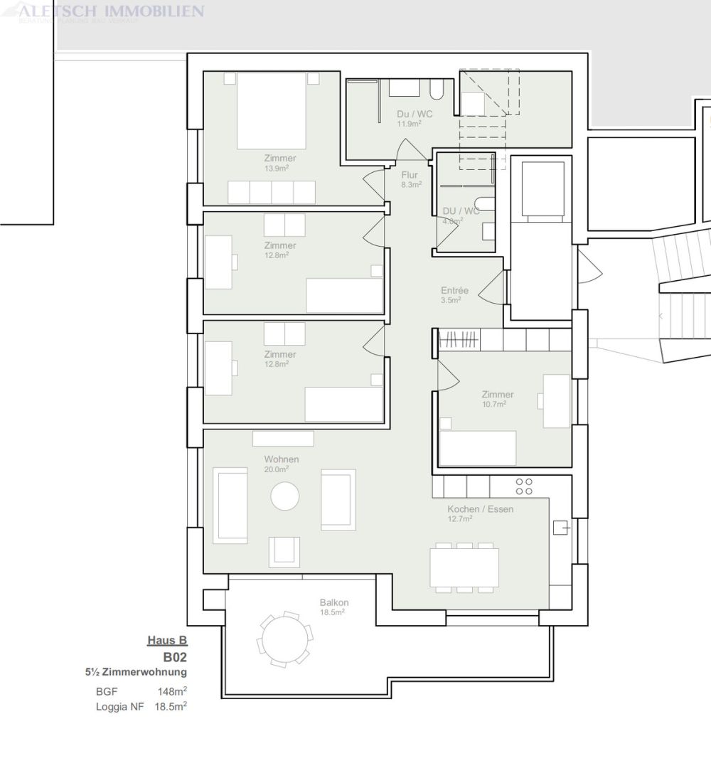 zu verkaufen, 5.5-Zimmerwohnung in Ausserberg / VS -  Bild 6