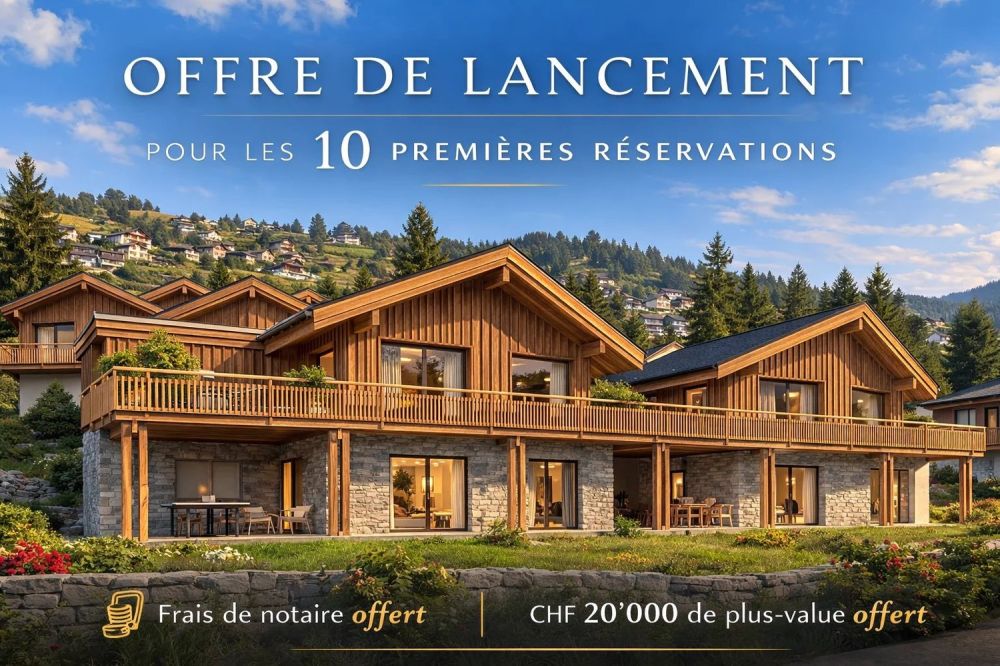 Moderne Chalets in Mollens Promotion Les Martelles -  Bild 9