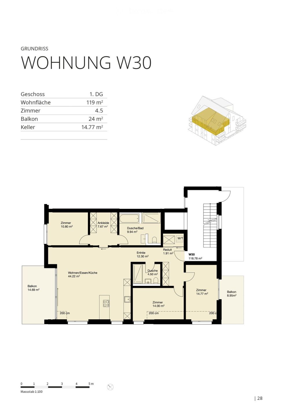 4.5-Zimmer-Neubauwohnung im 1.DG mit zwei Balkonen in Oerlingen - Bild 3