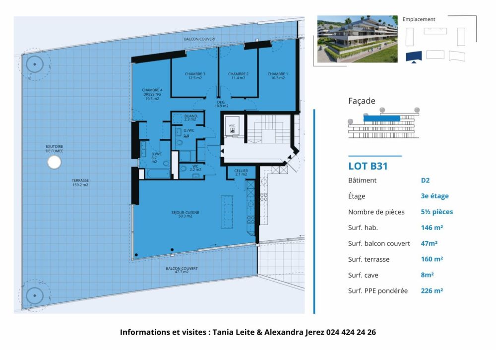 Nouvelle promotion : appartement de 5.5 pièces avec balcon couvert et terrasse -  Bild 13