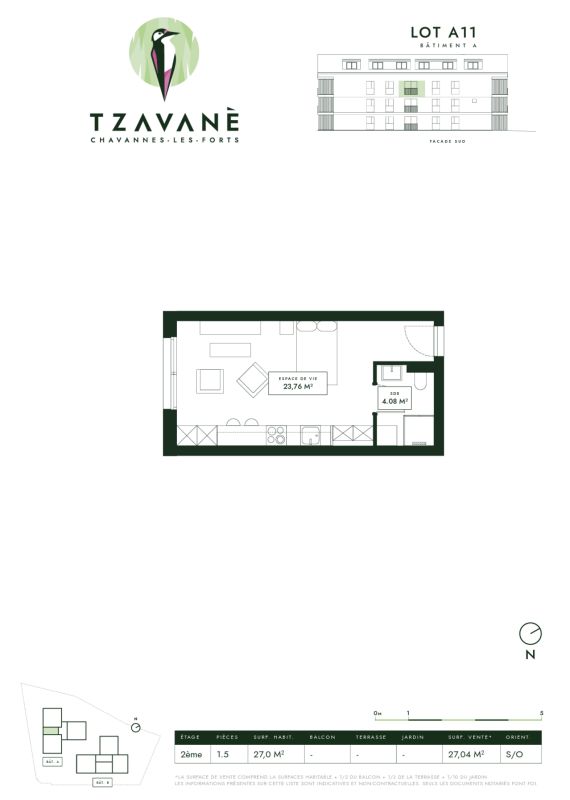 Schönes Studio von 27 m2 - ideal für Investitionen - zu sehr wettbewerbsfähigen Preisen -  Bild 2