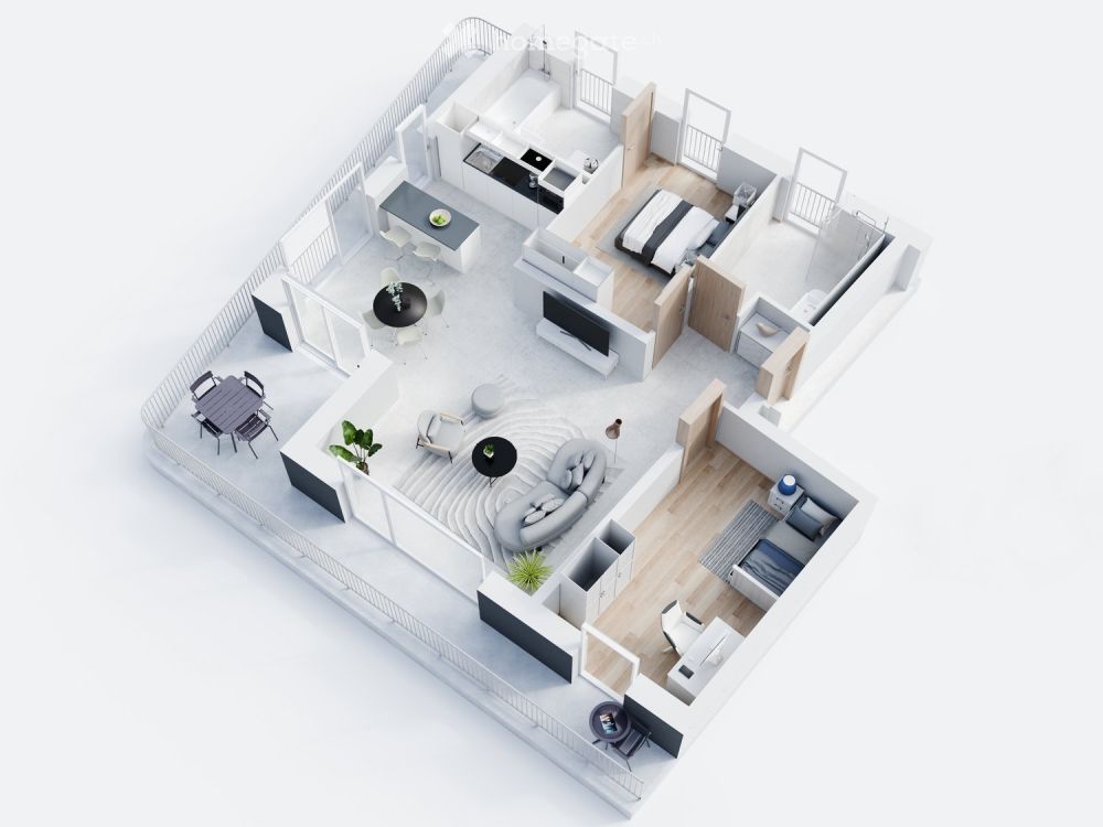 Magnifique appartement 3.5 pièces neuf à Sion (résidence secondaire possible) - Bild 2