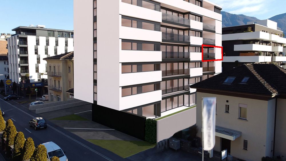 Modernes Einzimmerapartment mit Balkon in strategischer Lage in Locarno -  Bild 12