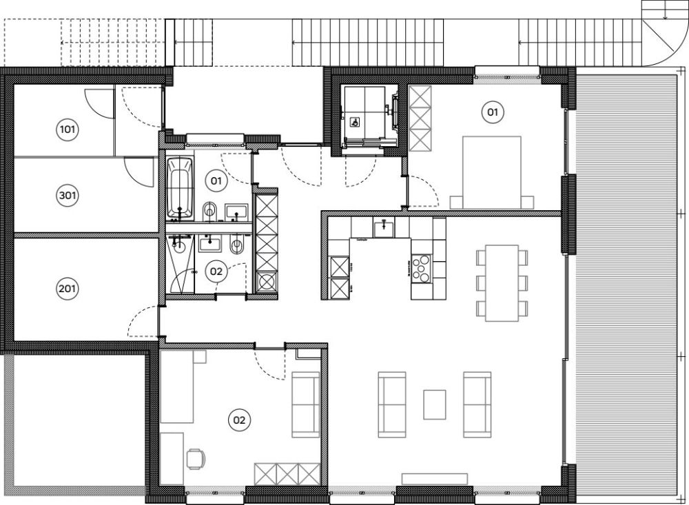 3.5-Zimmer-Wohnung mit 32 m² Terrasse und Seesicht – Privatsphäre wie im Einfamilienhaus in Kriens -  Bild 3