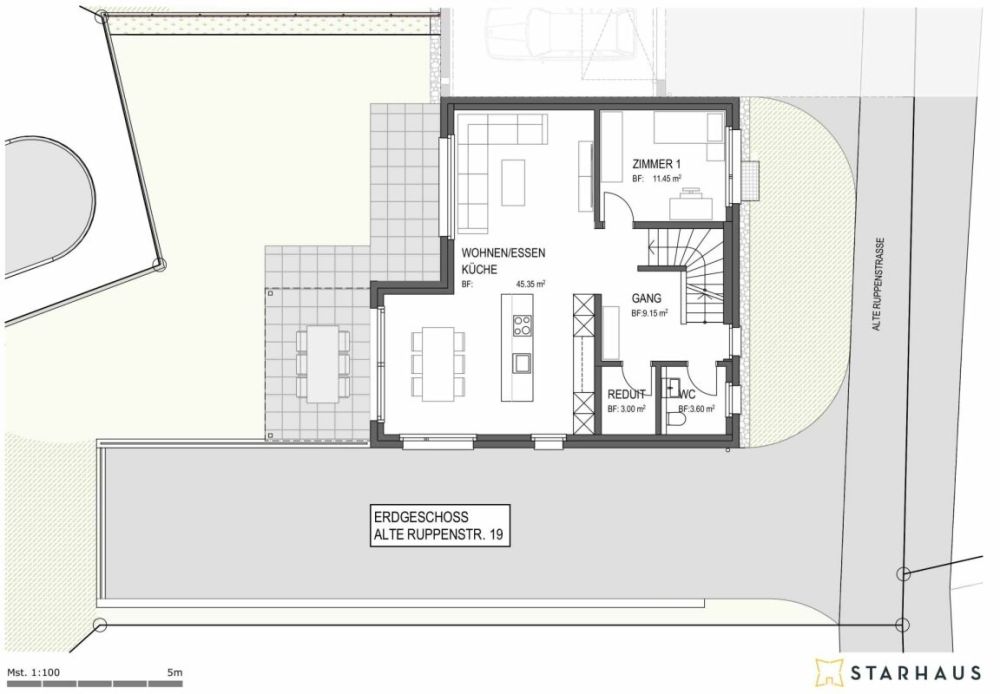 Bewilligtes Einfamilienhaus in Altstätten - Erdgeschoss