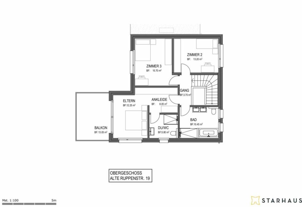 Bewilligtes Einfamilienhaus in Altstätten - Obergeschoss