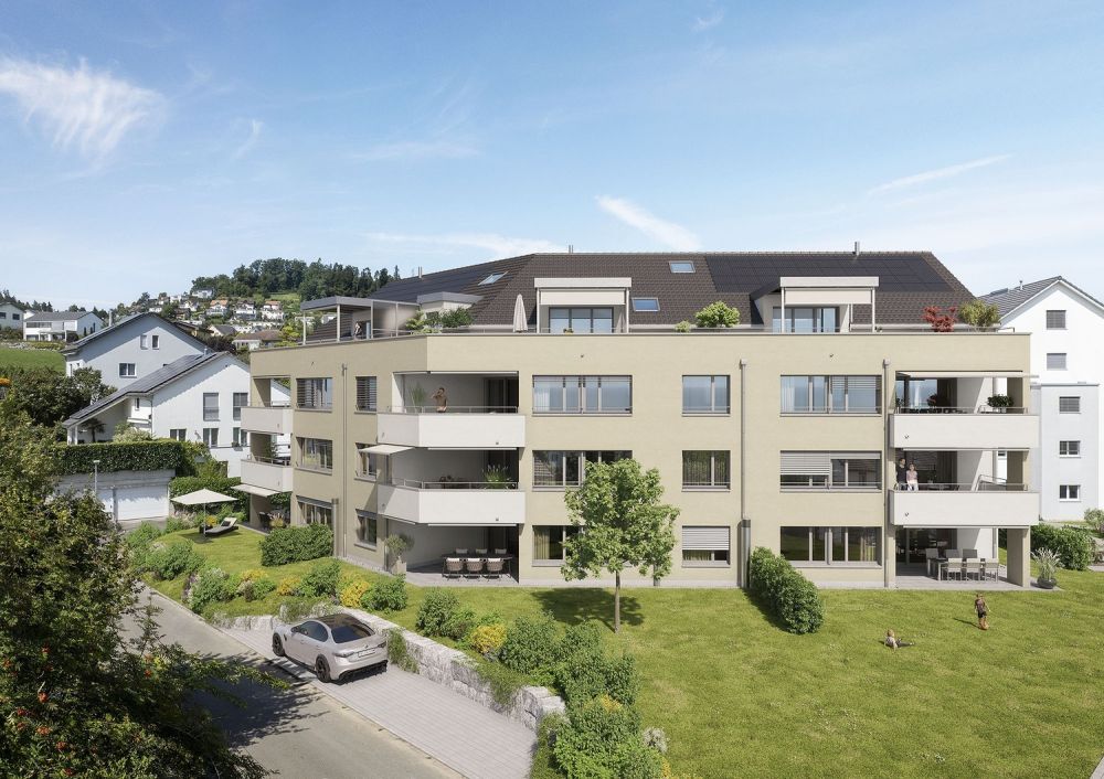 Neubau Eigentumswohnungen "Sonnenfeld" Im Brüel 4, Sirnach - Wohnhaus aussen